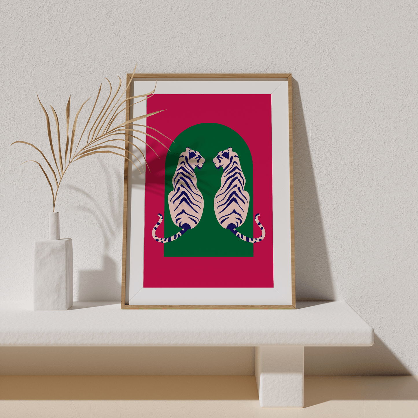 Tigress Arch Magenta Print - THE WALL SNOB