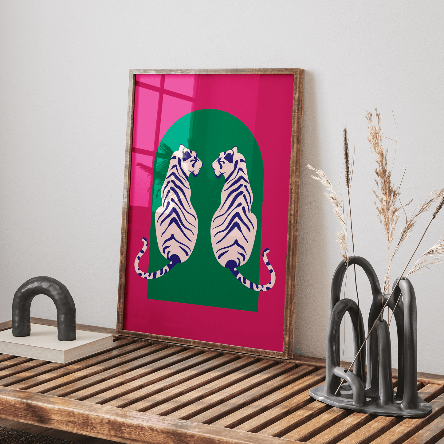 Tigress Arch Magenta Print - THE WALL SNOB