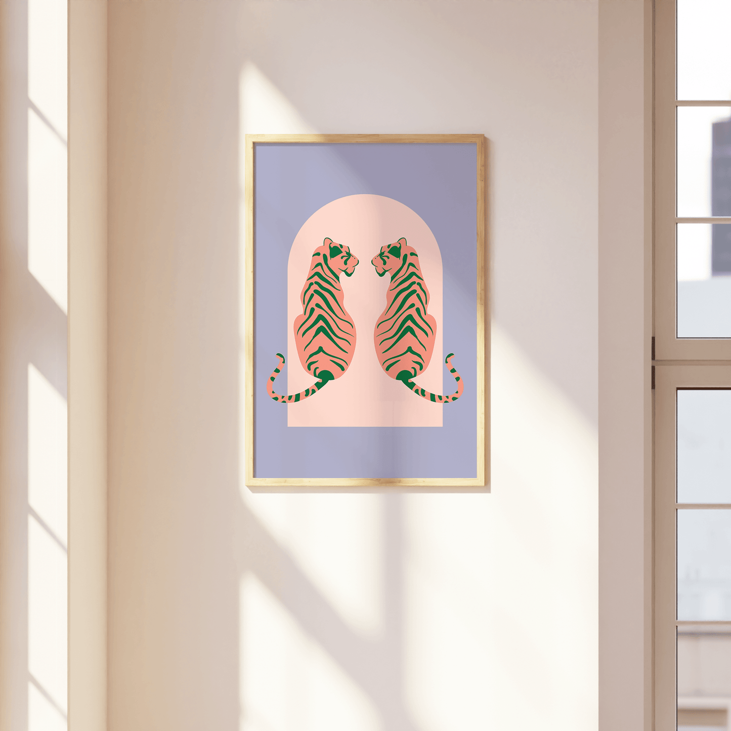 Tigress Arch Peach Print - THE WALL SNOB