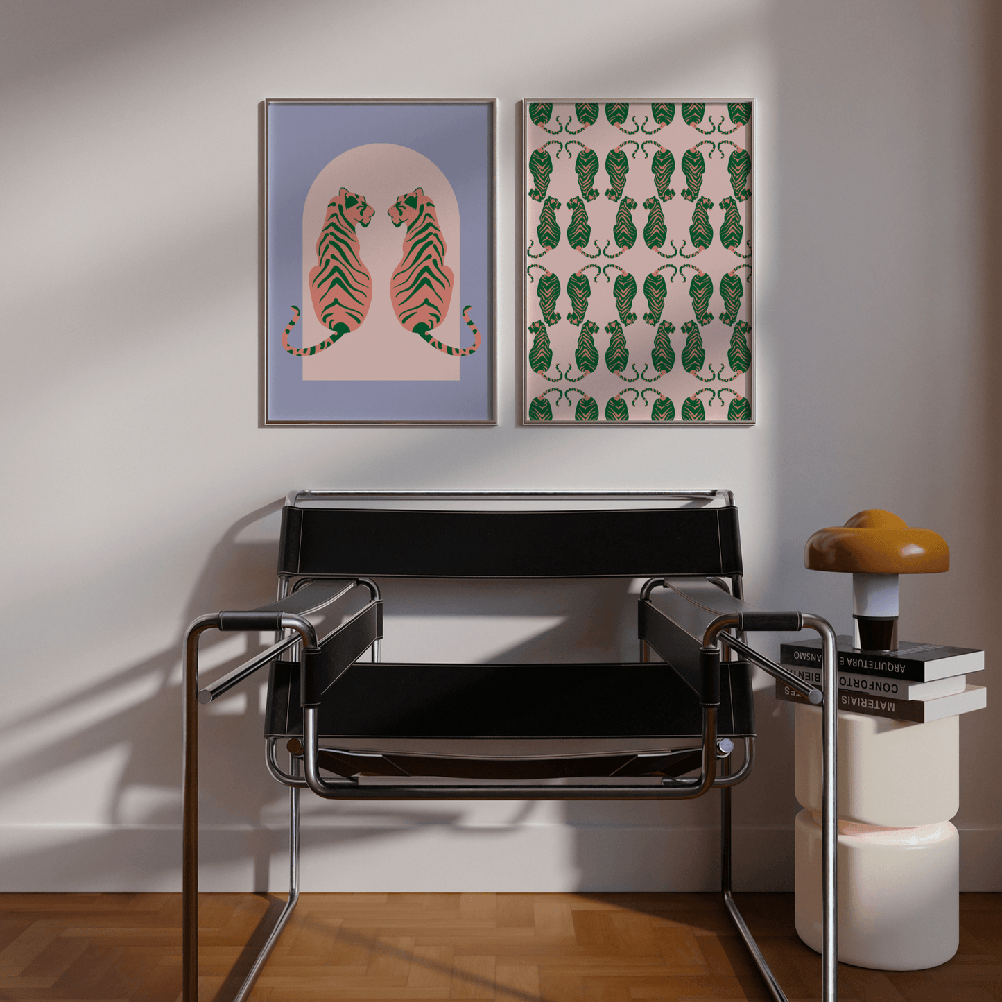 Tigress Arch Peach Print - THE WALL SNOB