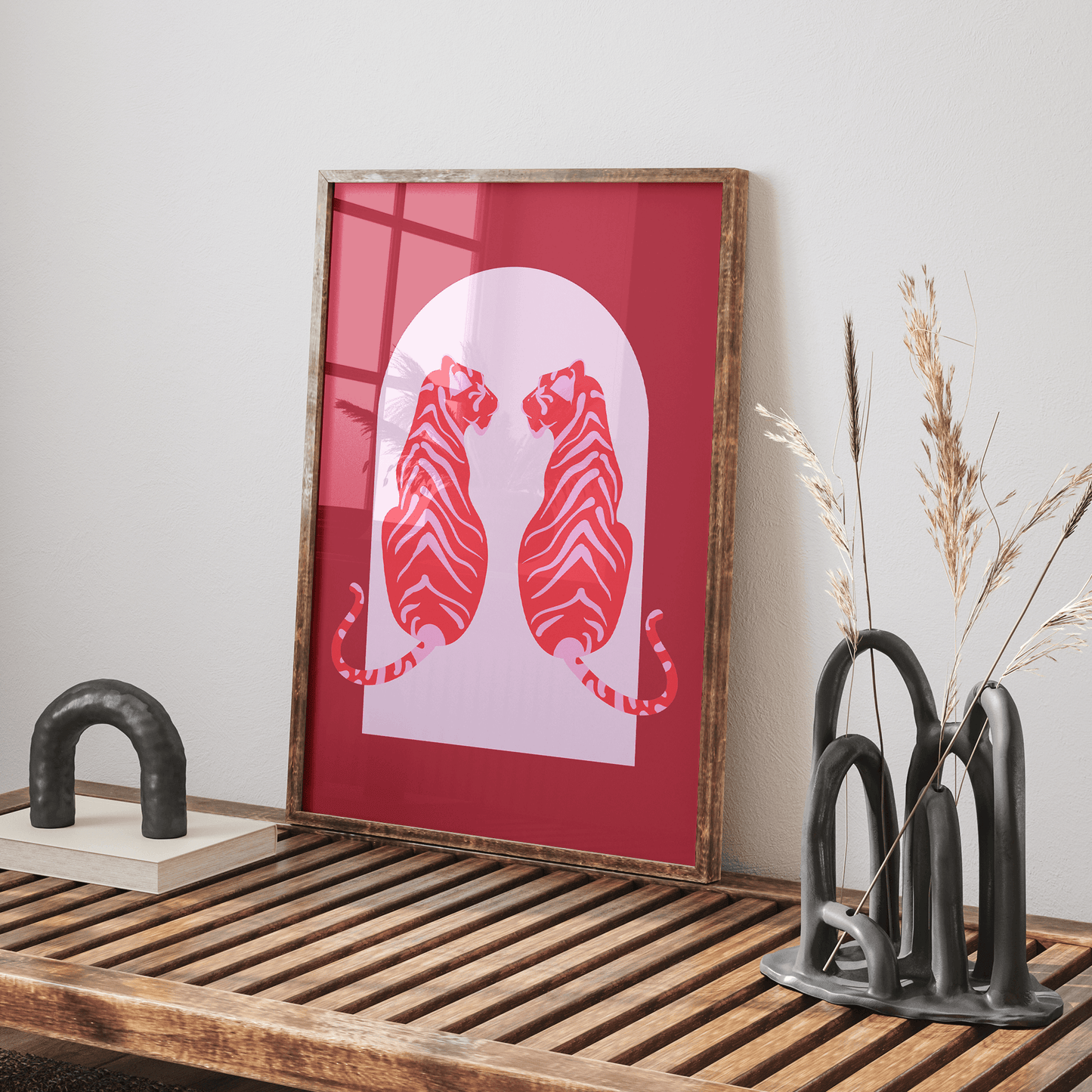 Tigress Arch Rouge Print - THE WALL SNOB