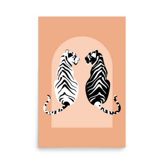 Tigress Arch Sand Contrast Print - THE WALL SNOB