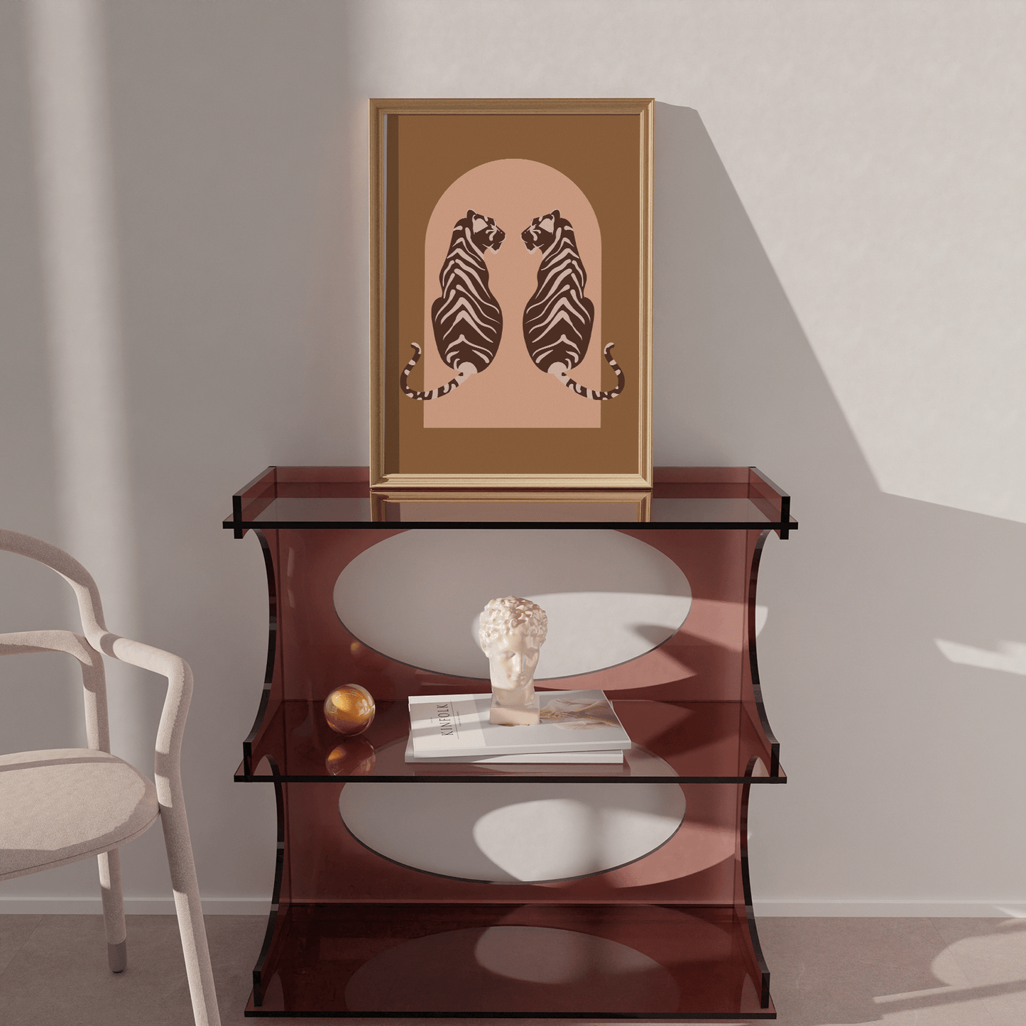 Tigress Arch Sand Print - THE WALL SNOB