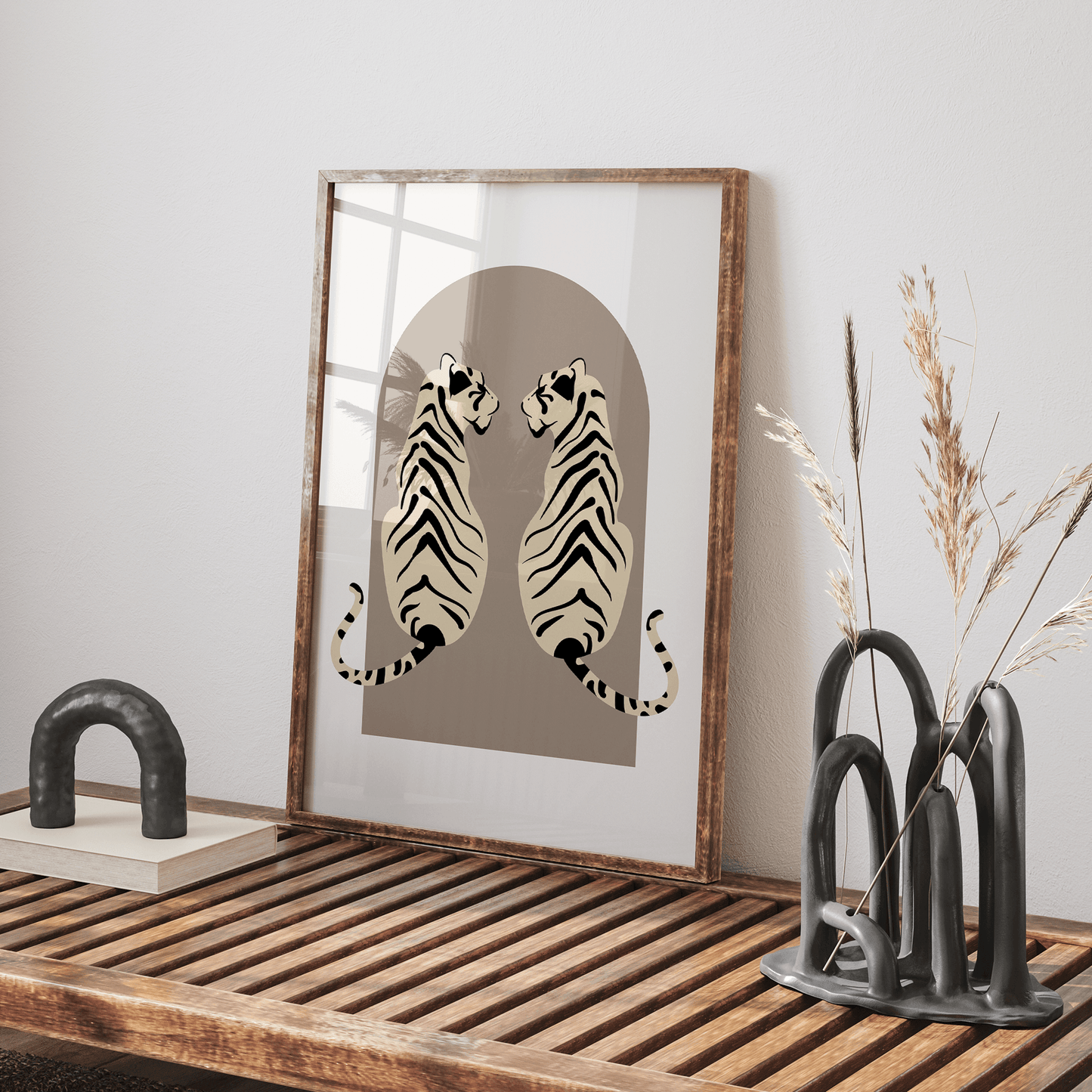 Tigress Arch Tan Print - THE WALL SNOB