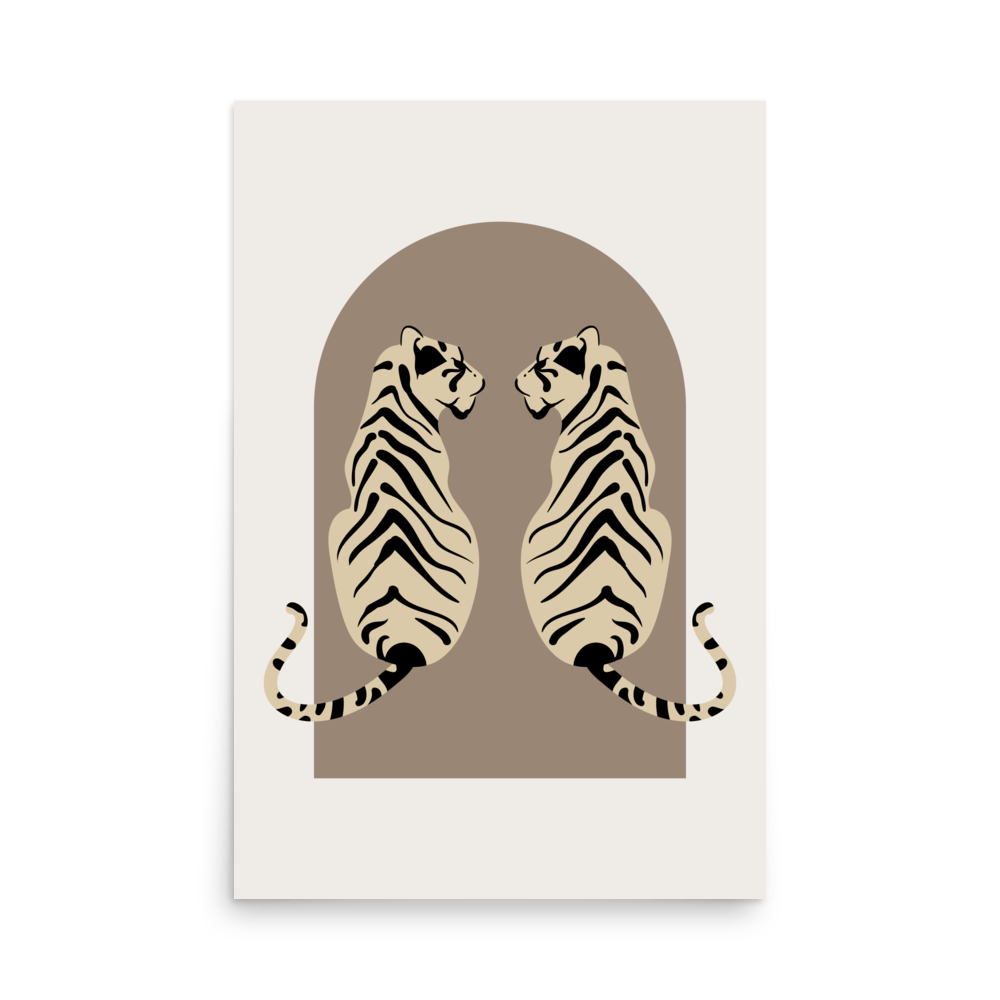 Tigress Arch Tan Print - THE WALL SNOB