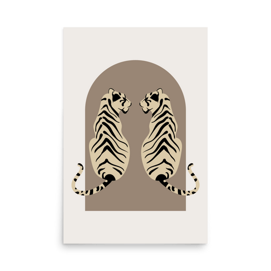 Tigress Arch Tan Print - THE WALL SNOB