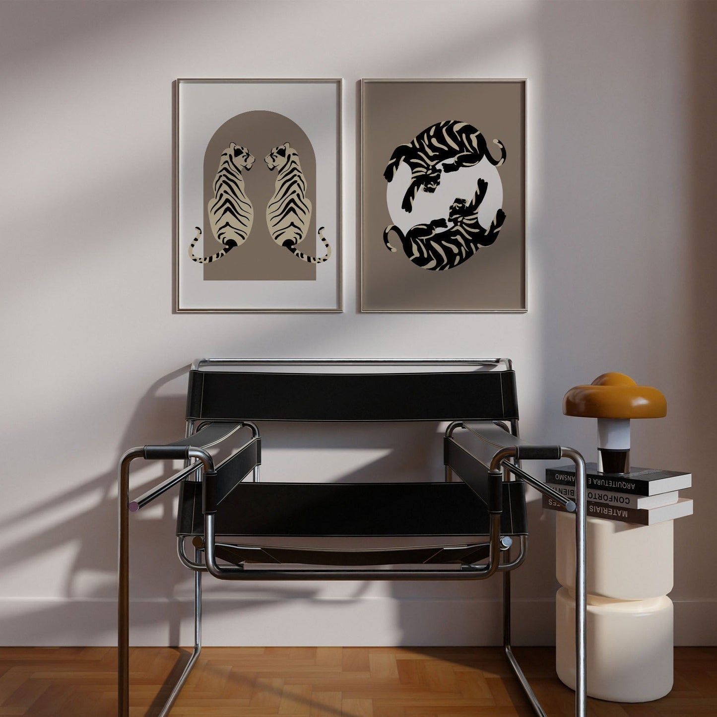 Tigress Arch Tan Print - THE WALL SNOB