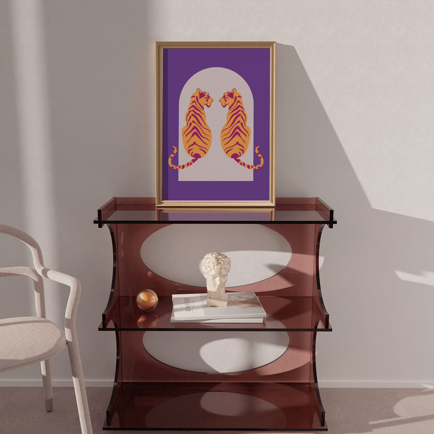 Tigress Arch Violet Print - THE WALL SNOB