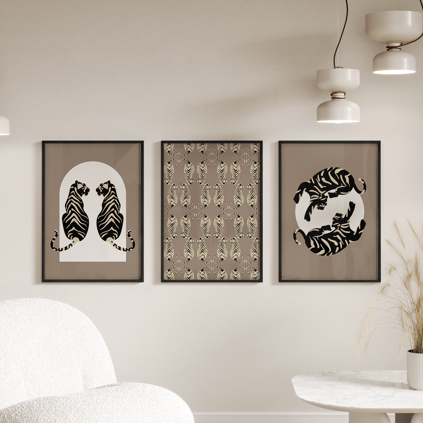 Tigress Dark Tan Trio - THE WALL SNOB