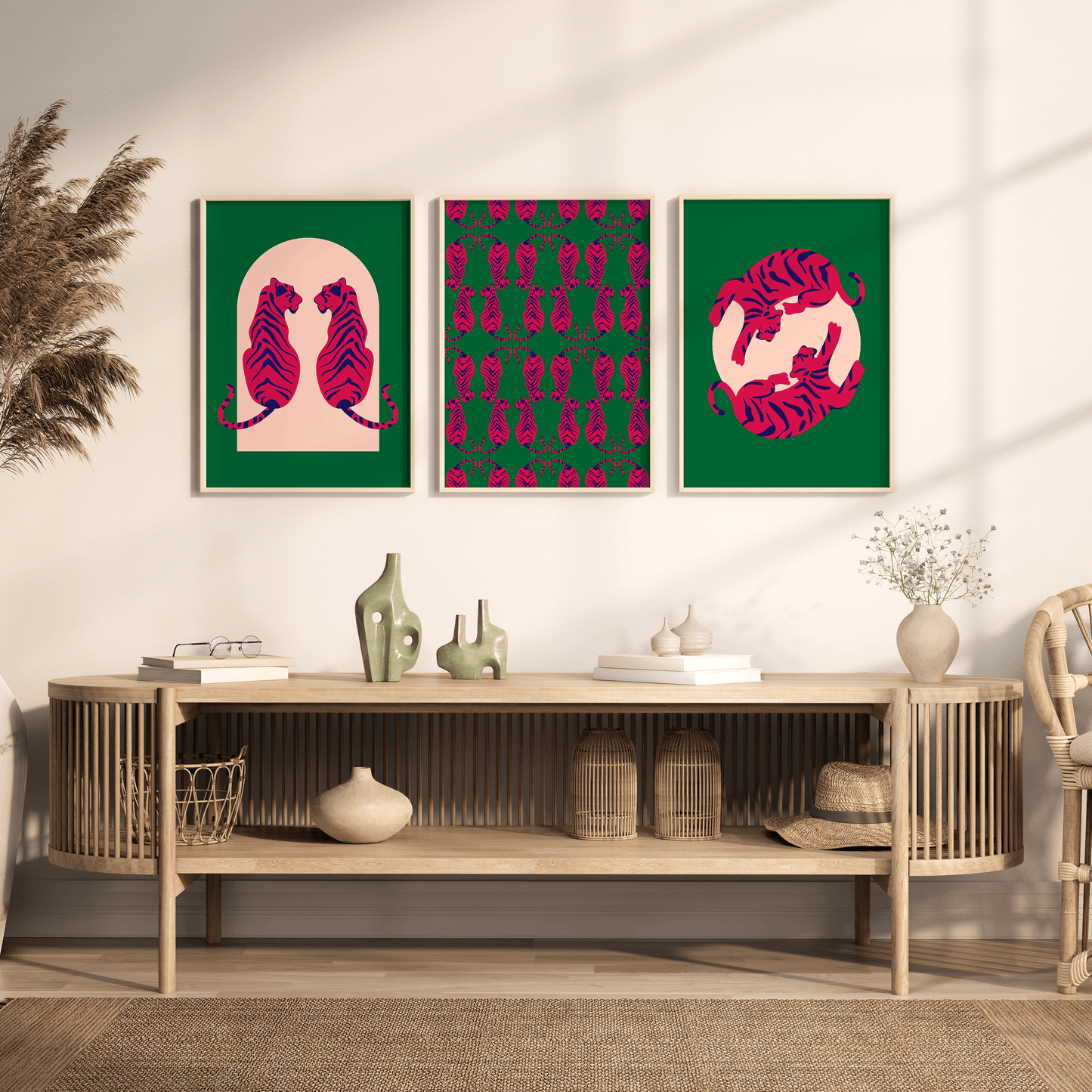 Tigress Moon Emerald Print - THE WALL SNOB