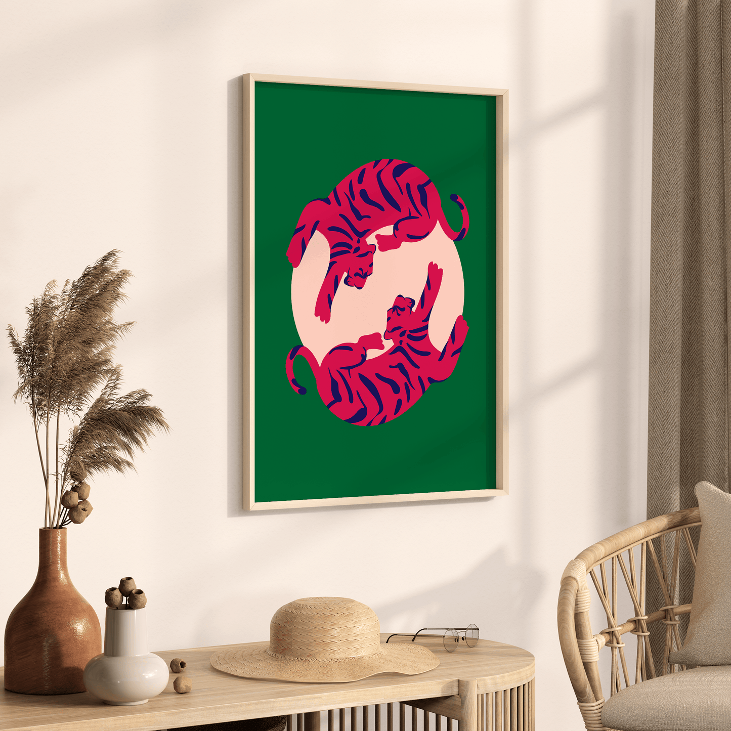 Tigress Moon Emerald Print - THE WALL SNOB