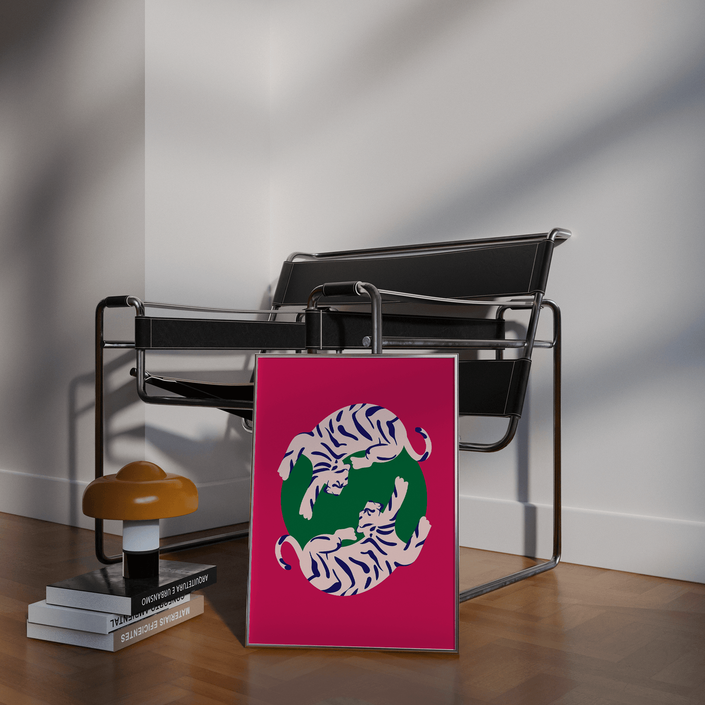 Tigress Moon Magenta Print - THE WALL SNOB