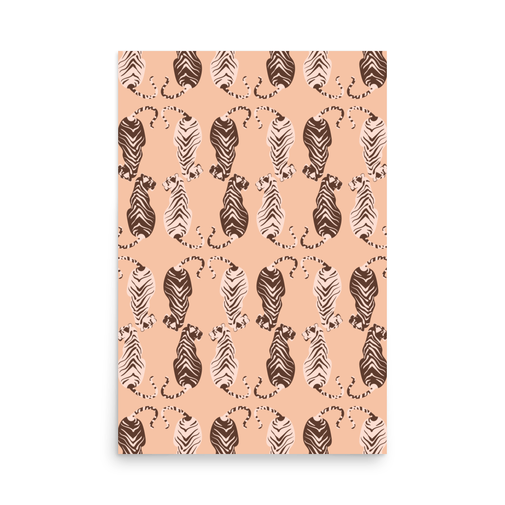 Tigress Parade Sand Print - THE WALL SNOB