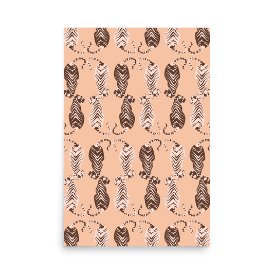 Tigress Parade Sand Print - THE WALL SNOB