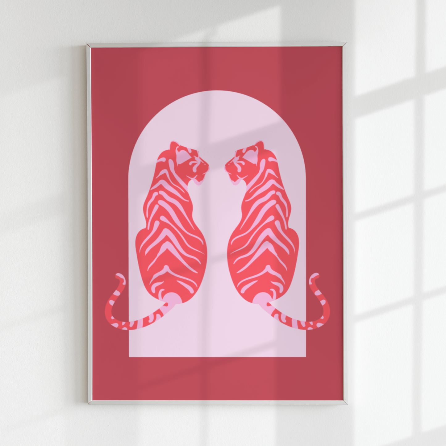Red Tiger Wall Print - THE WALL SNOB