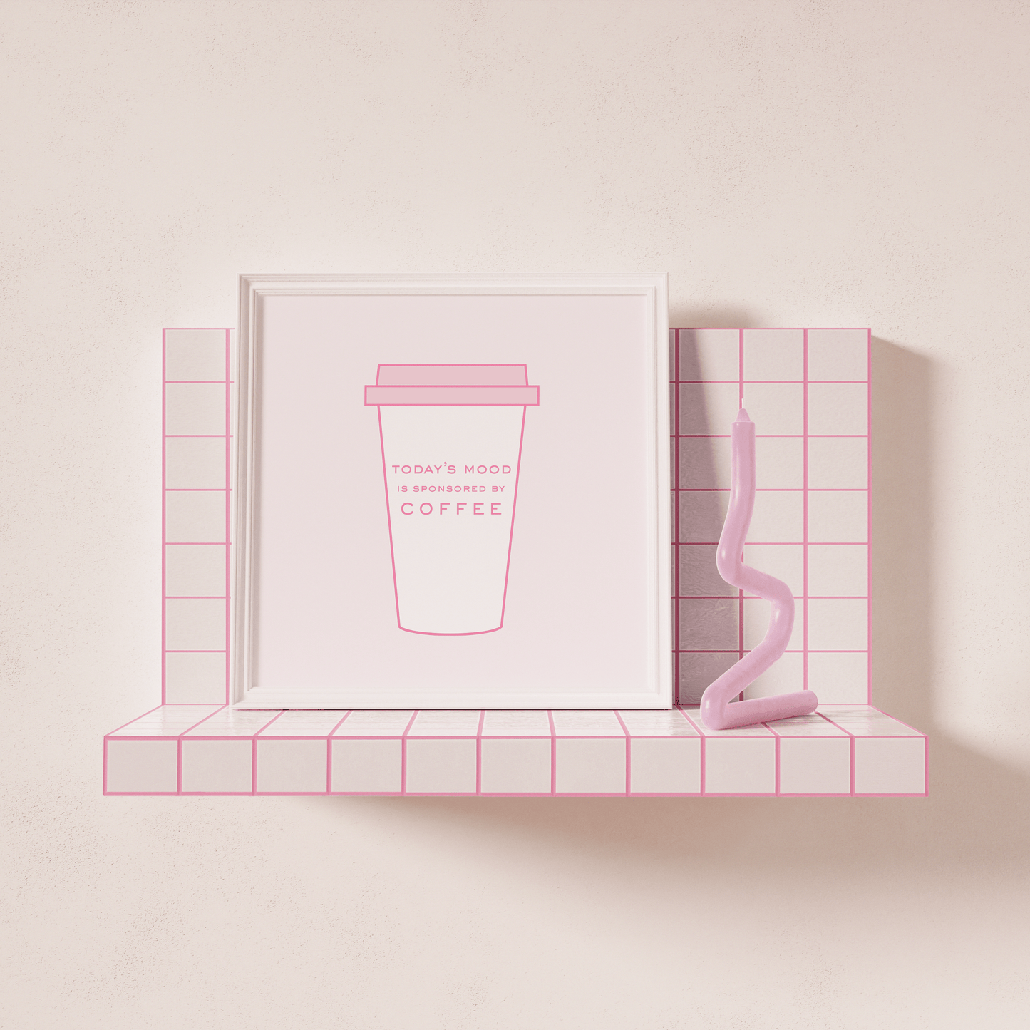 Today's Mood Is Sponsored By Coffee Print - THE WALL SNOB