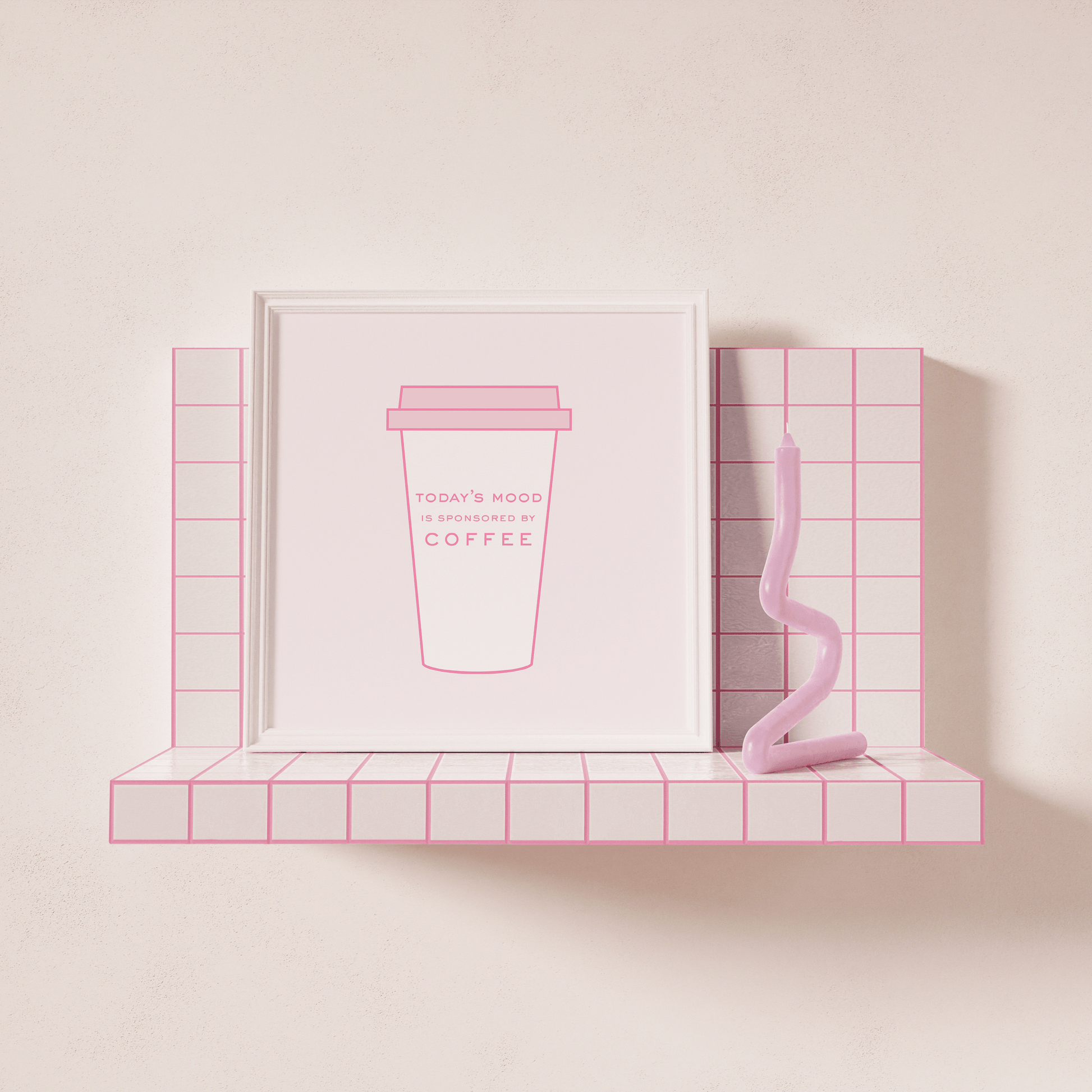 Today's Mood Is Sponsored By Coffee Print - THE WALL SNOB