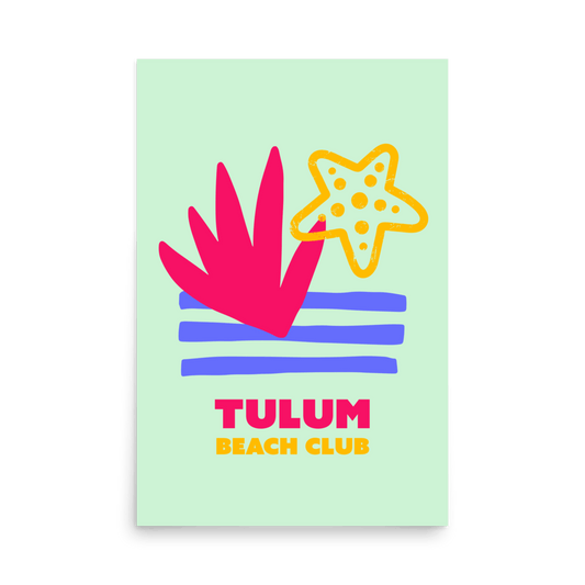 Tulum Beach Club Print - THE WALL SNOB