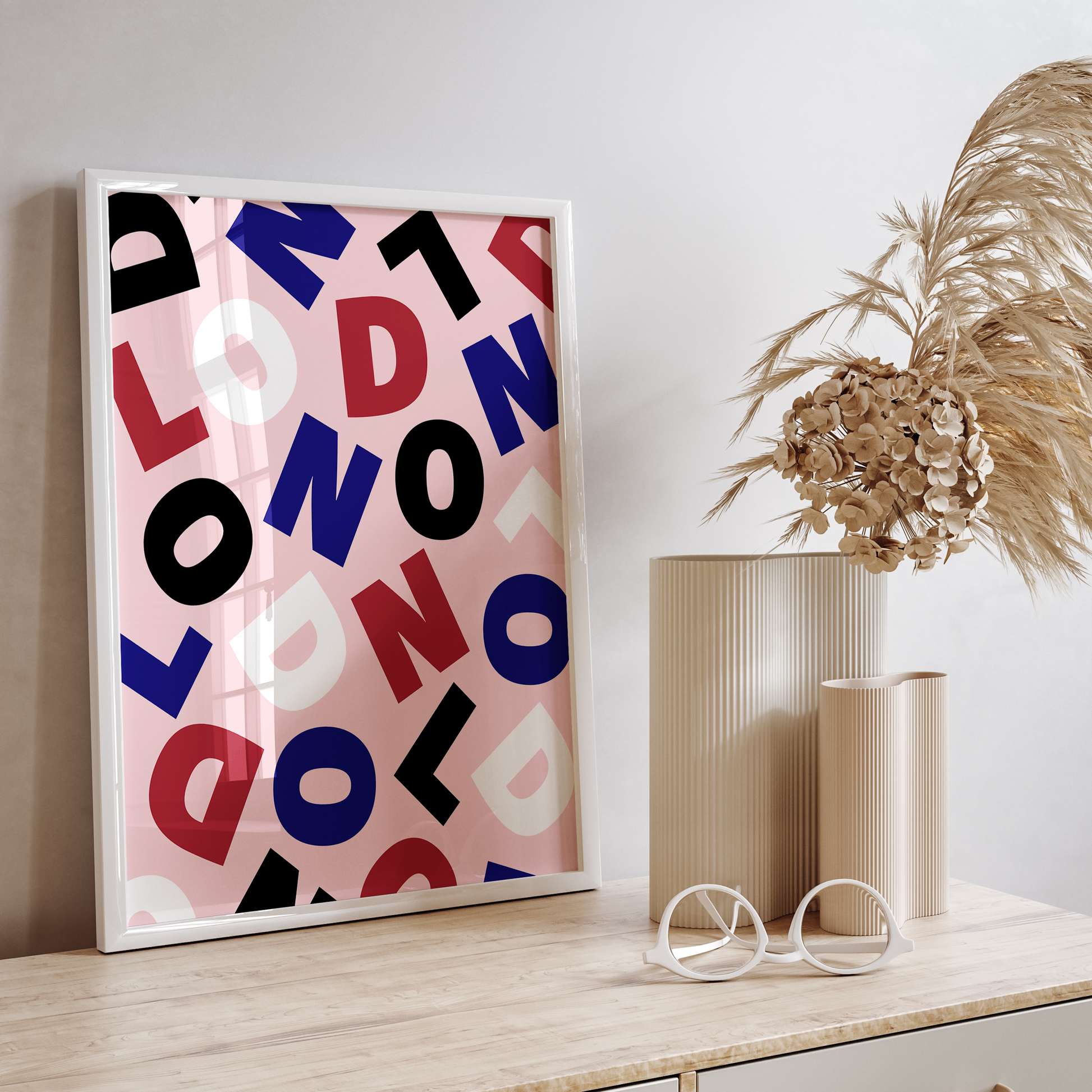 London Abstract Typography Print - THE WALL SNOB