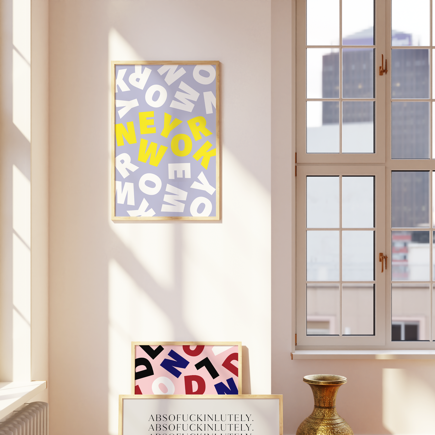 New York Typography Print - THE WALL SNOB