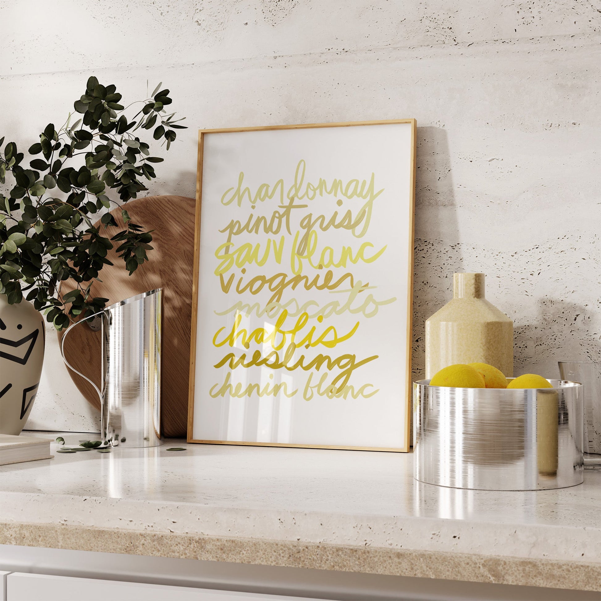 Vino Blanco Print - THE WALL SNOB