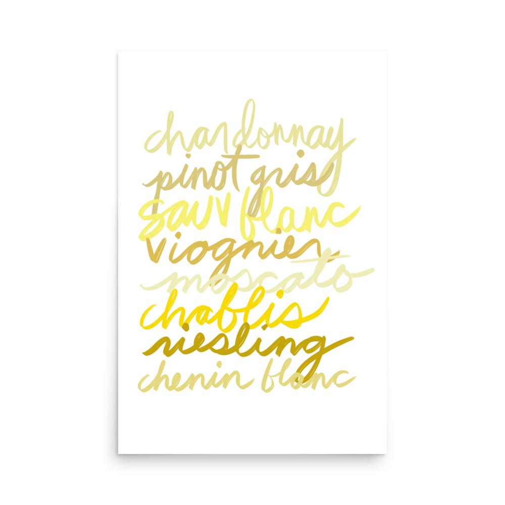 Vino Blanco Print - THE WALL SNOB