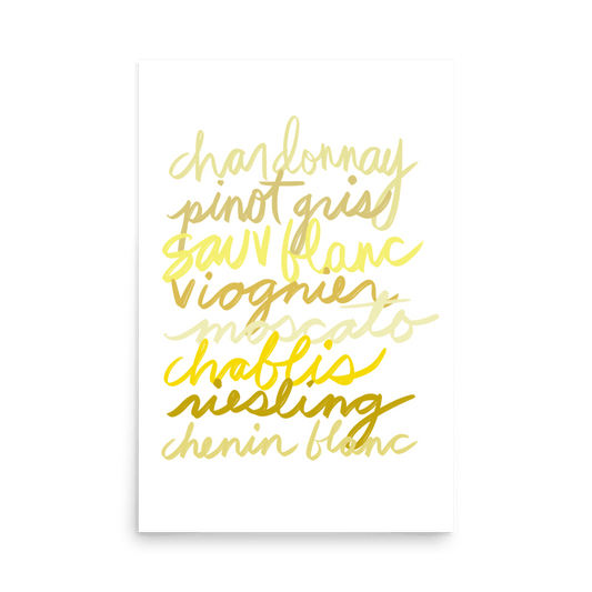 Vino Blanco Print - THE WALL SNOB
