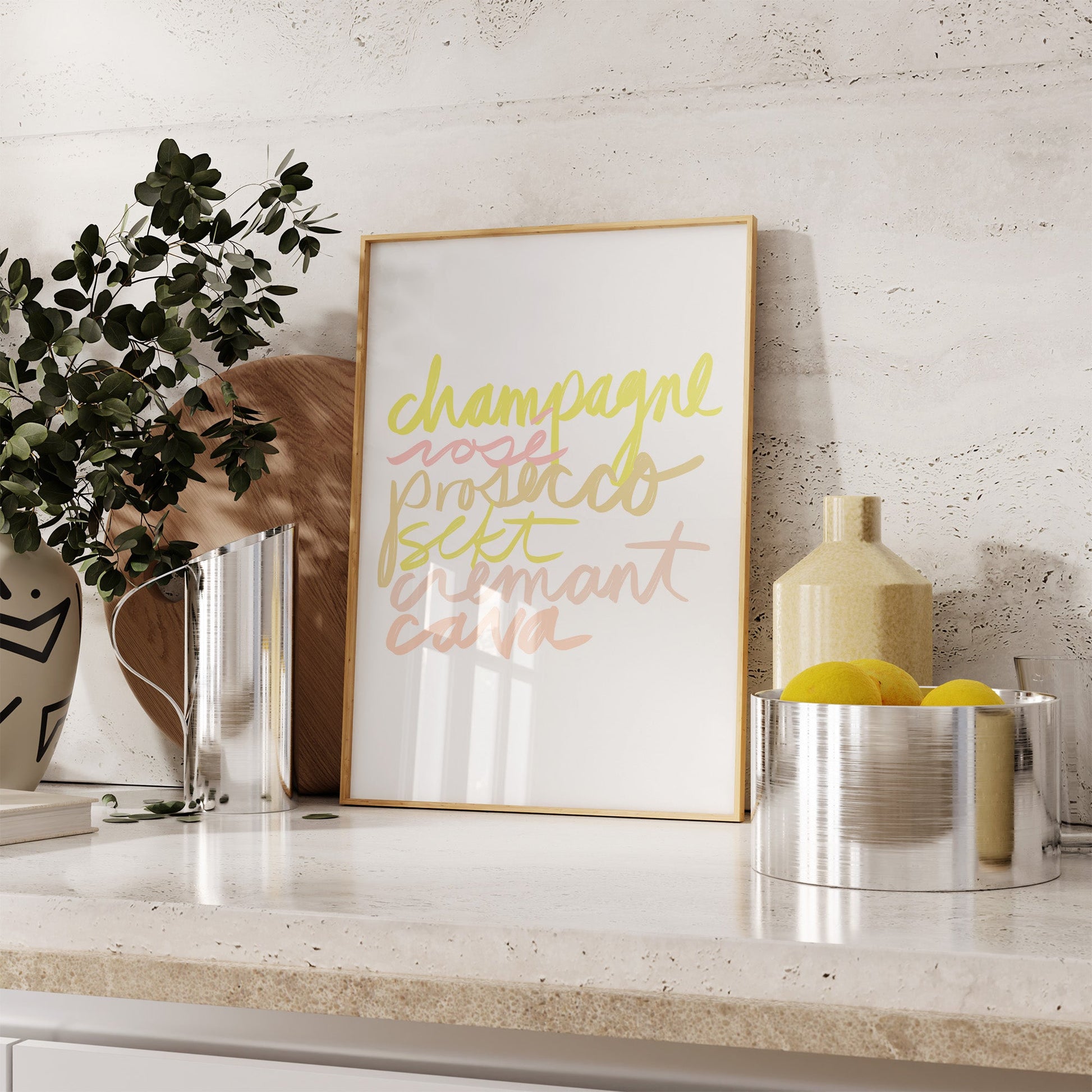 Vino Frizzante Print - THE WALL SNOB