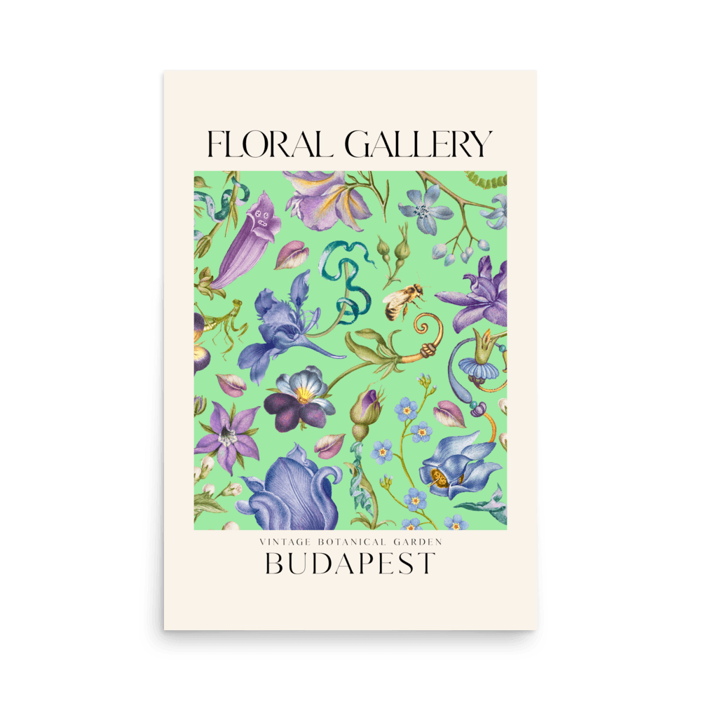 Vintage Botanical Garden Budapest Print - THE WALL SNOB