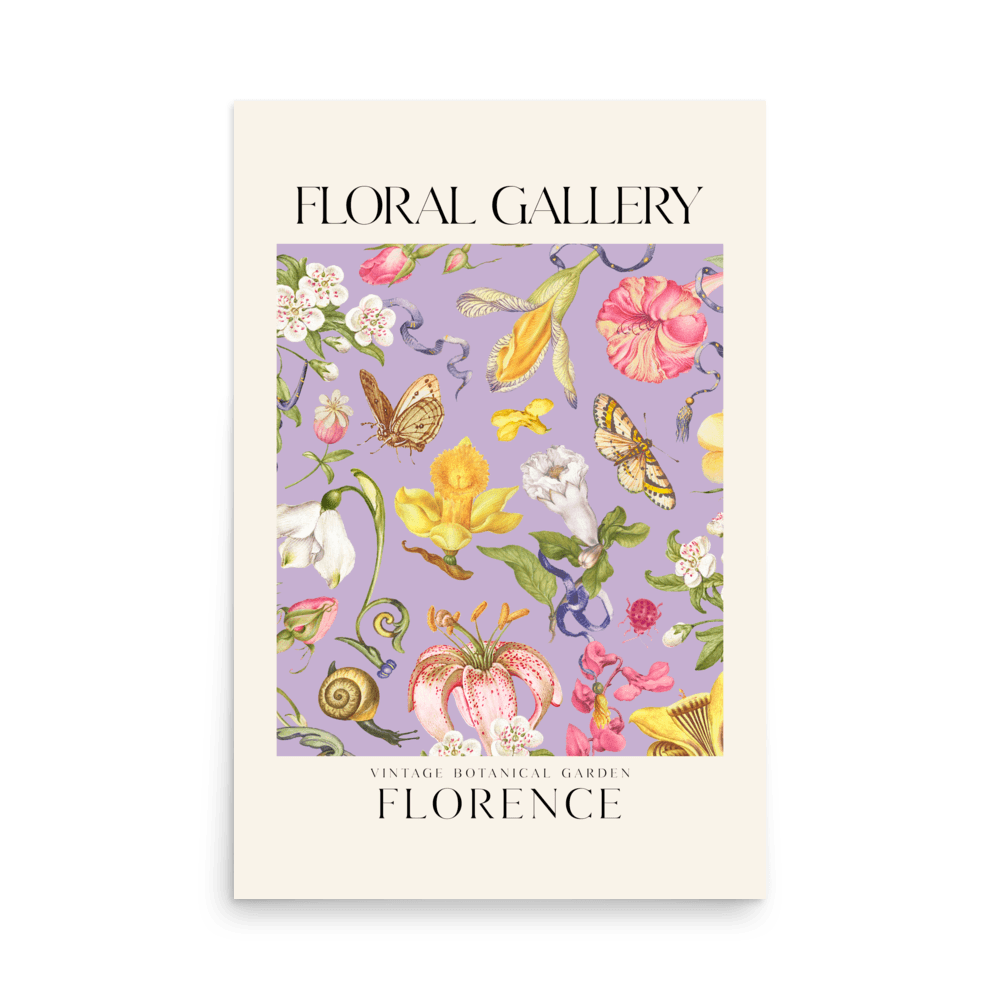Vintage Botanical Garden Florence Print - THE WALL SNOB