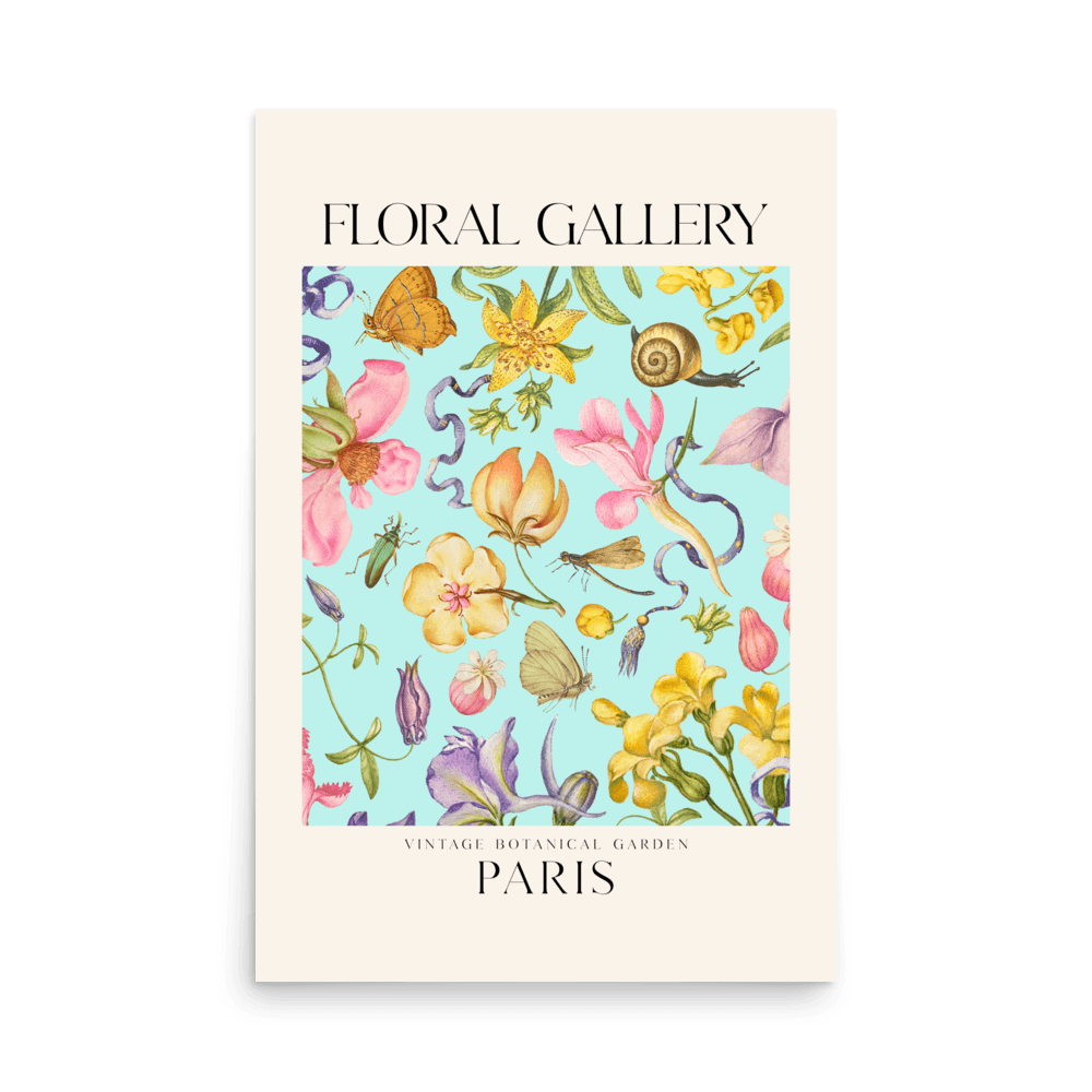 Vintage Botanical Garden Paris Print - THE WALL SNOB