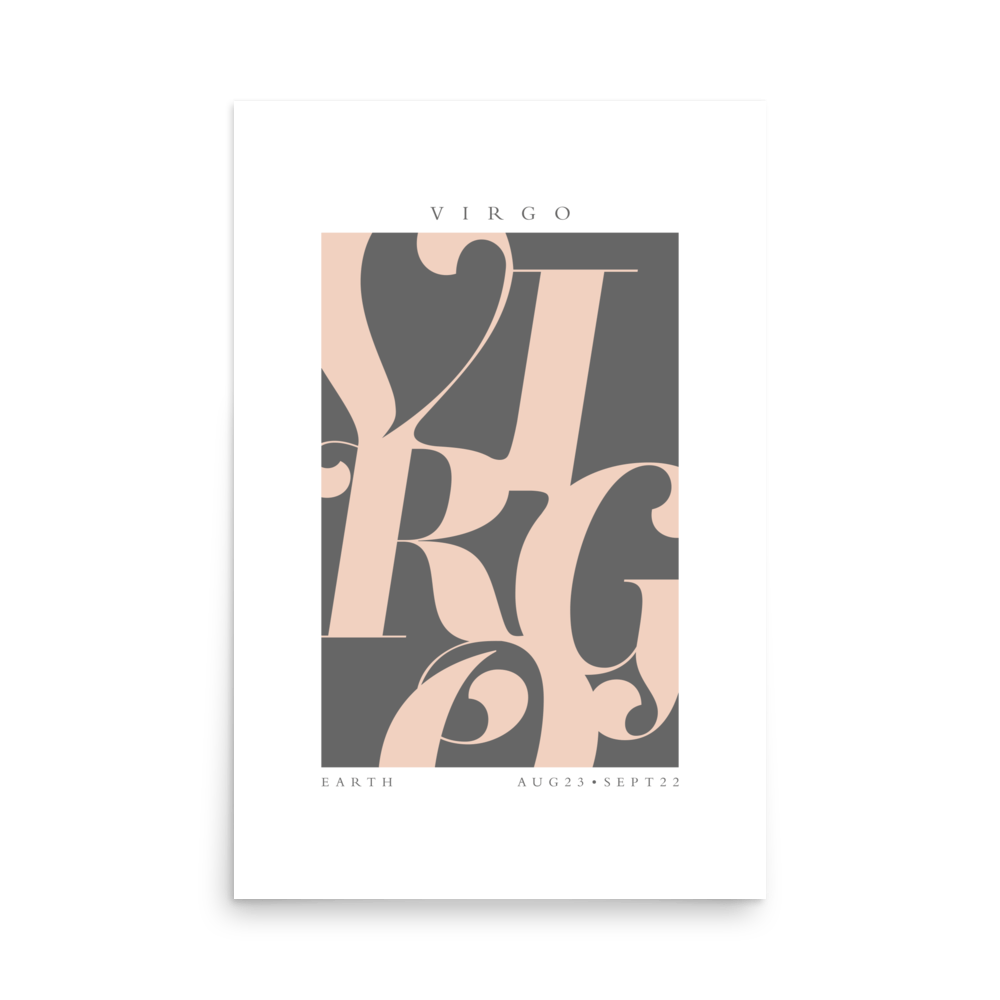 Virgo Flourish Print - THE WALL SNOB