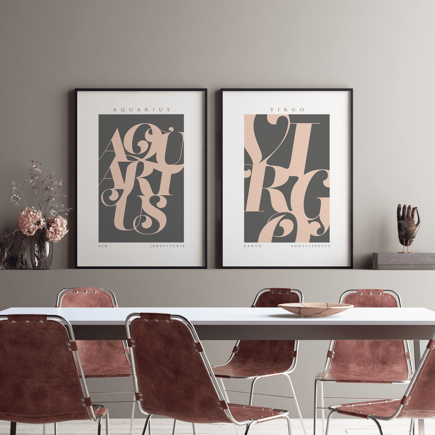 Virgo Flourish Print - THE WALL SNOB