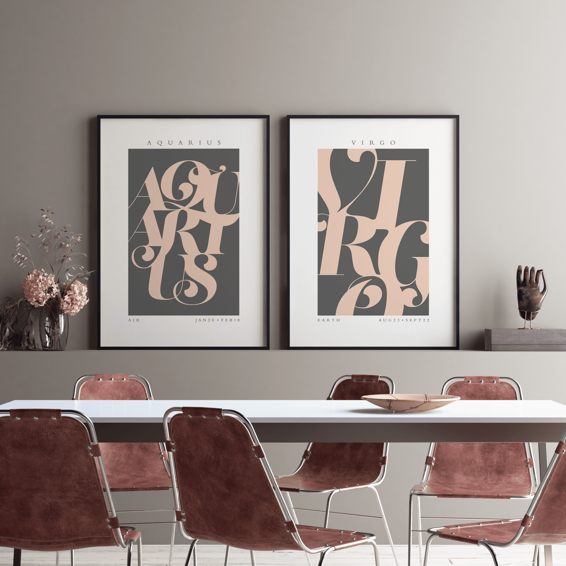 Virgo Flourish Print - THE WALL SNOB