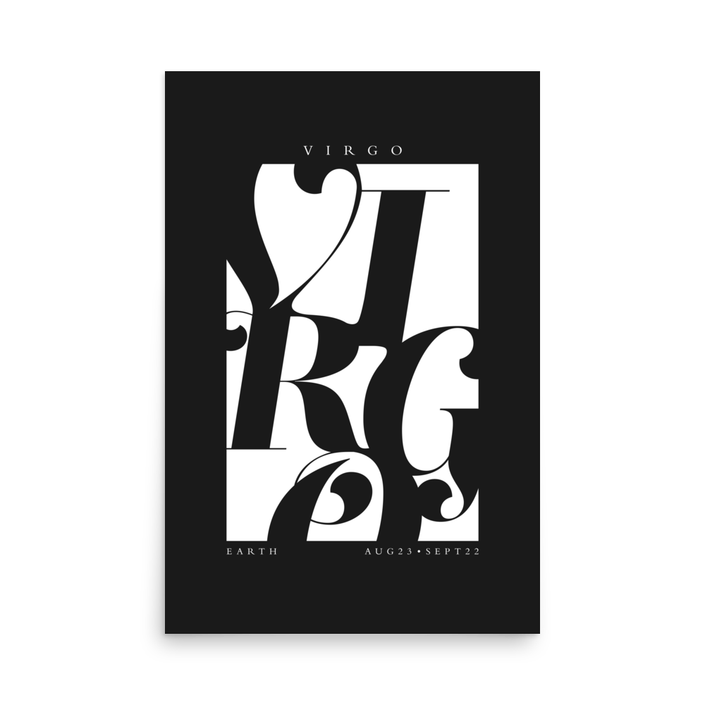 Virgo Flourish Print - THE WALL SNOB