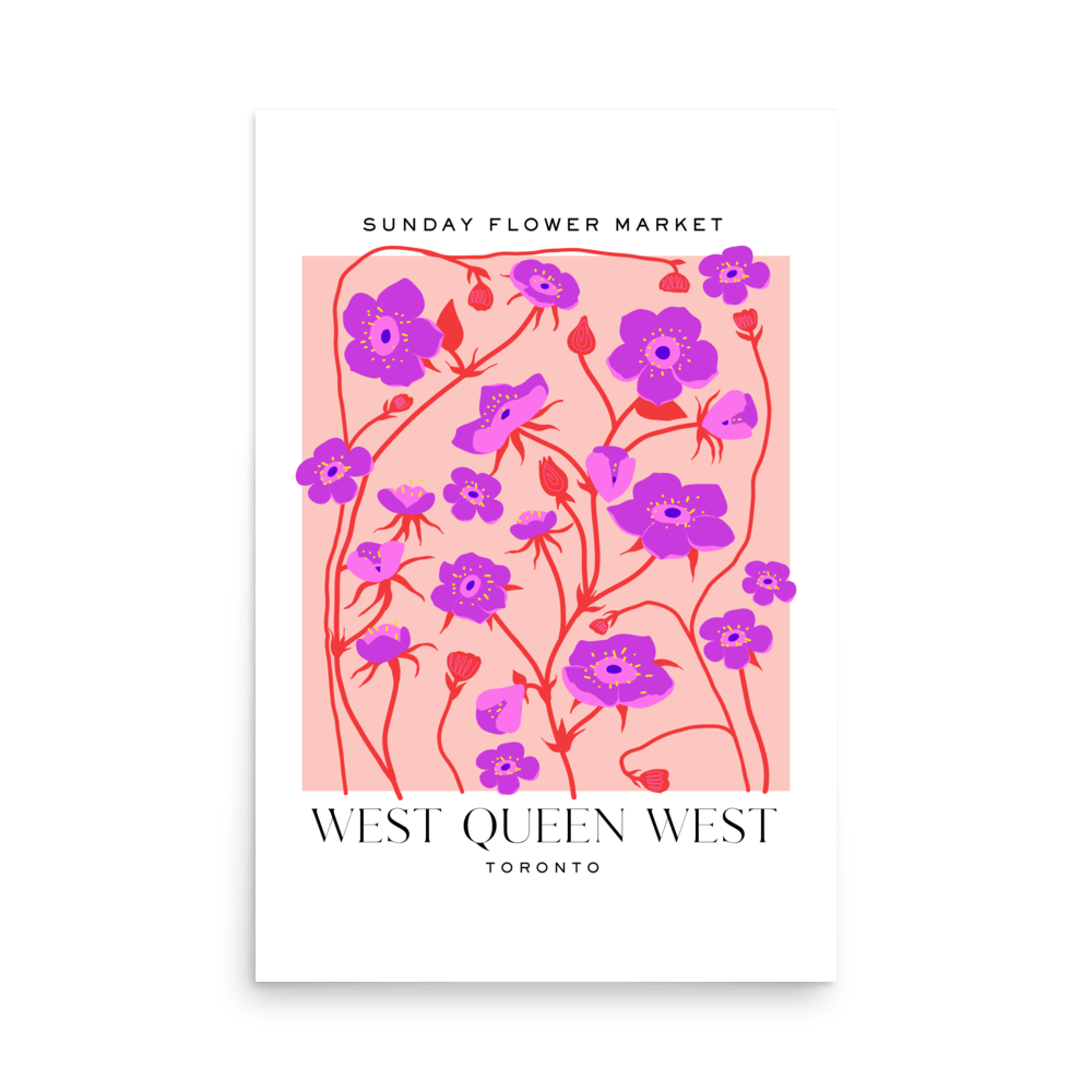 West Queen West Toronto Flower Market Print - THE WALL SNOB