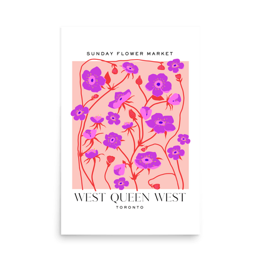 West Queen West Toronto Flower Market Print - THE WALL SNOB