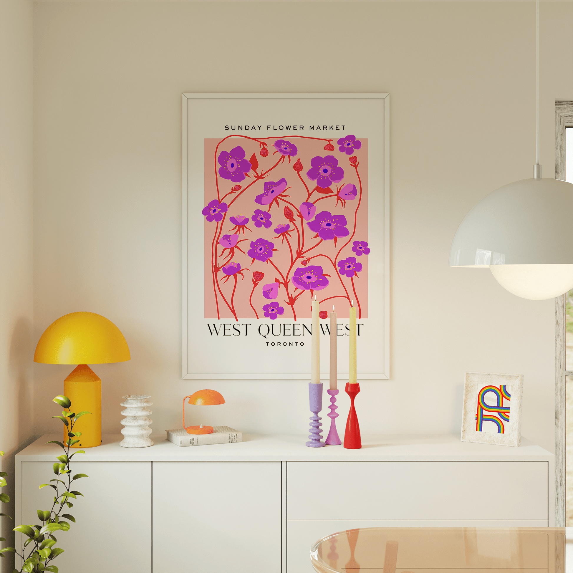 West Queen West Toronto Flower Market Print - THE WALL SNOB