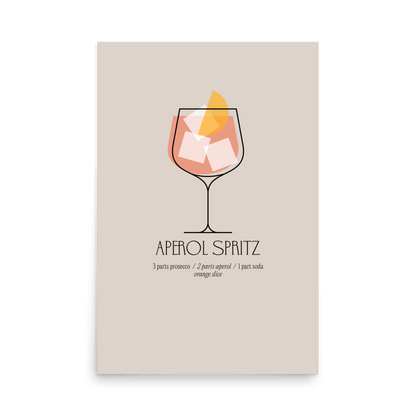 Aperol Spritz Cocktail Print - THE WALL SNOB