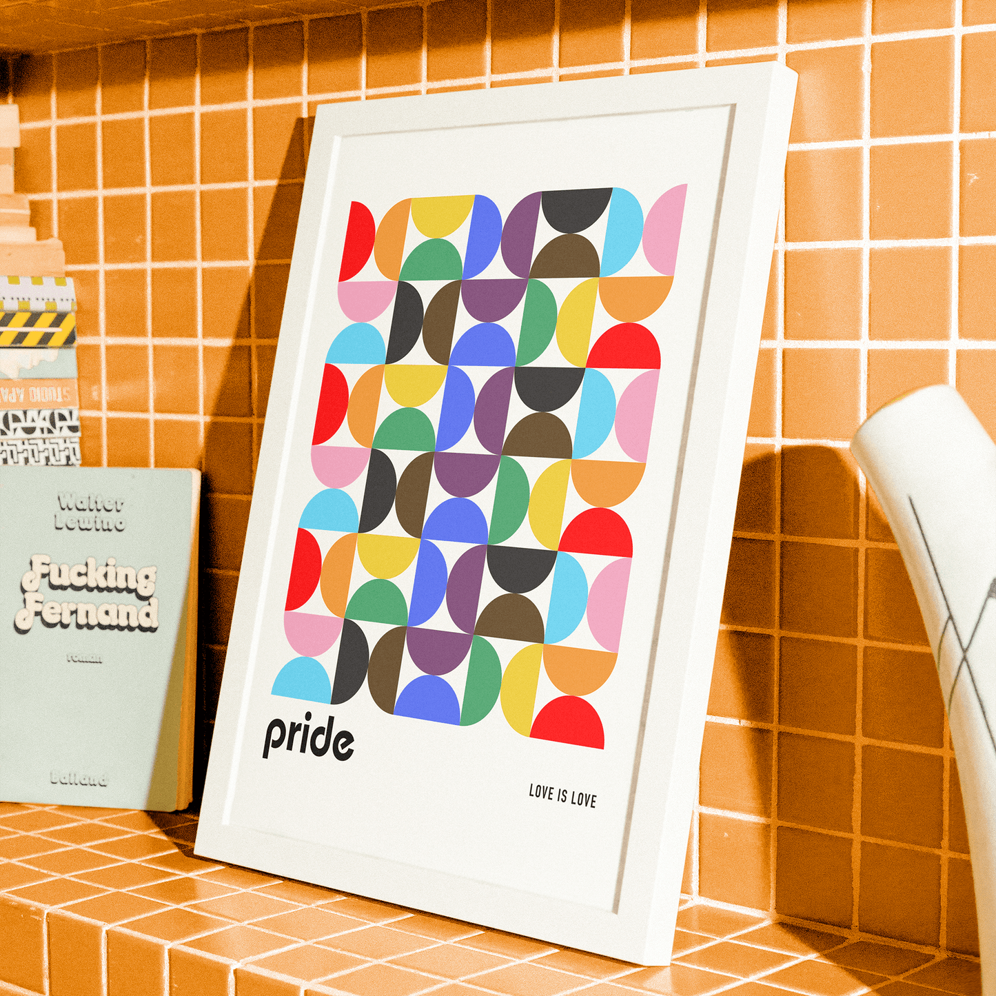 Bauhaus Rainbow Pride Shapes Print - THE WALL SNOB