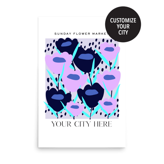 Customizable Flower Market Print 02 - THE WALL SNOB