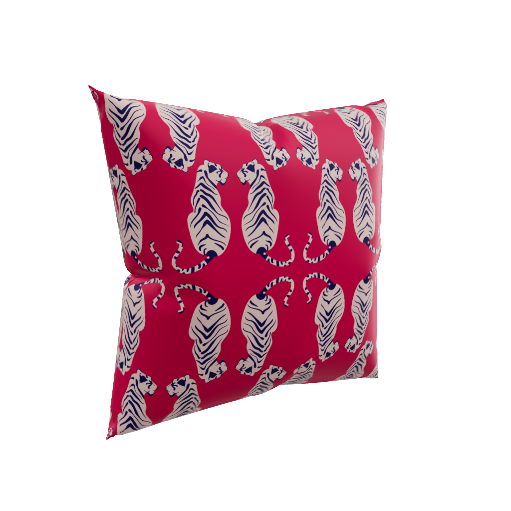 Magenta Tigress Accent Pillow Case