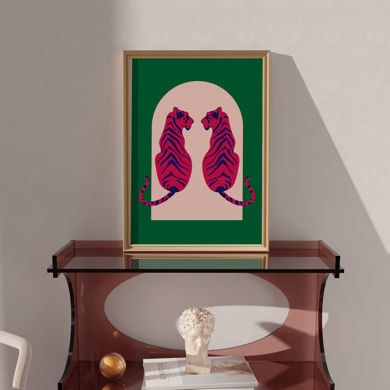 Tigress Arch Emerald Print - THE WALL SNOB