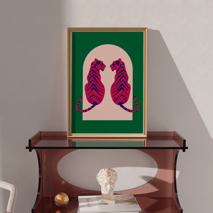 Tigress Arch Emerald Print - THE WALL SNOB