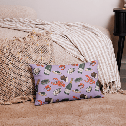 TWS x TNCB Sips + Bites Pattern Pillowcase - Lilac PREORDER - THE WALL SNOB