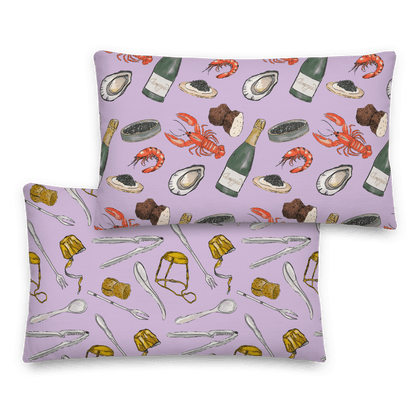 TWS x TNCB Sips + Bites Pattern Pillowcase - Lilac PREORDER - THE WALL SNOB