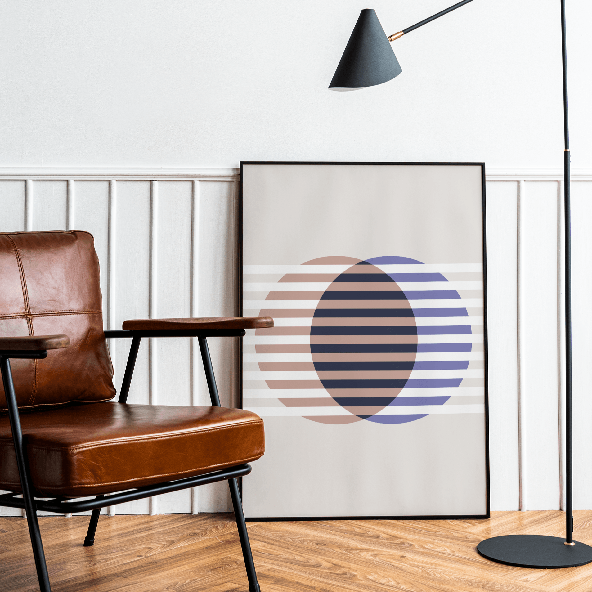 Abstract Circle Duo 001, Poster - THE WALL SNOB