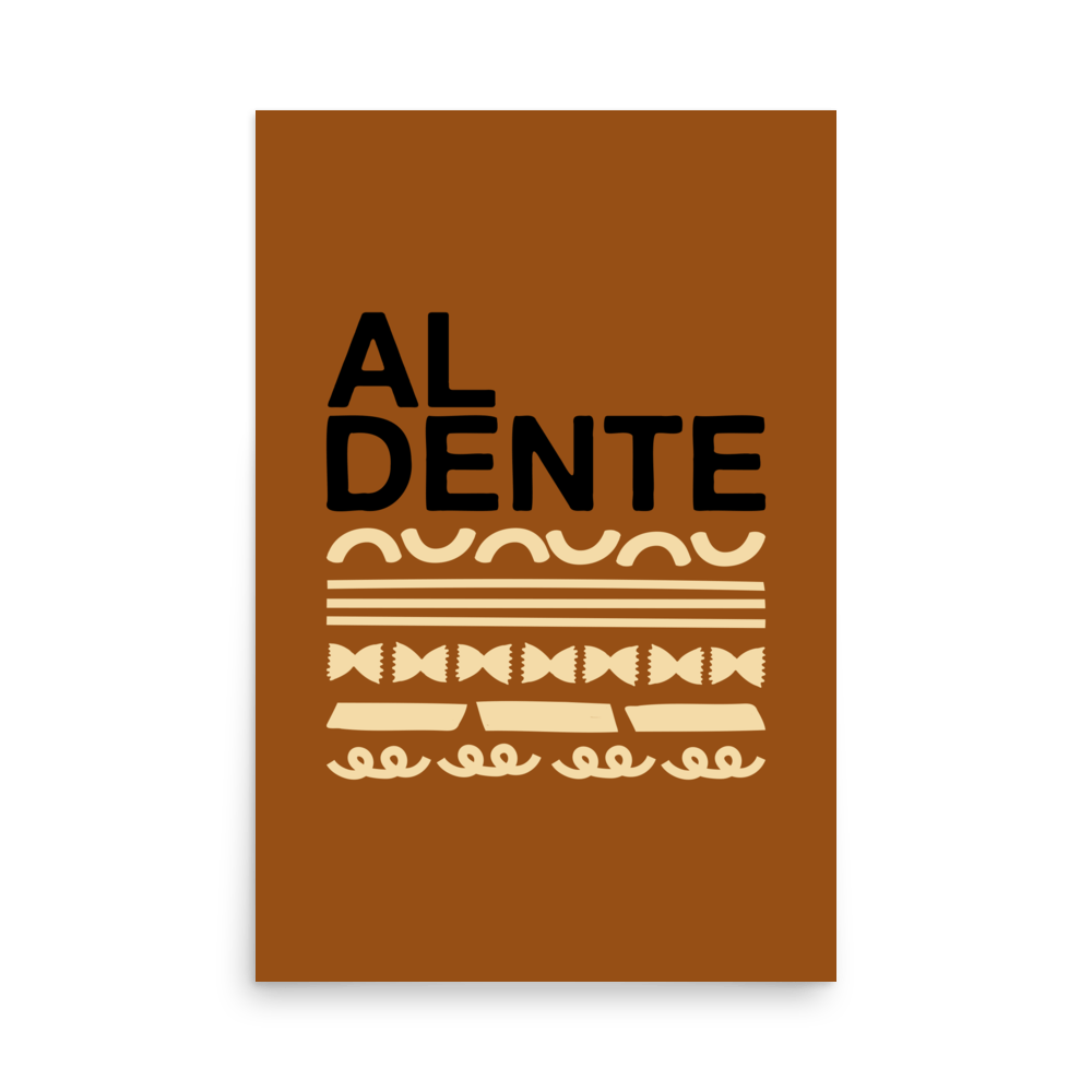 Al Dente Minimal Pasta Print - THE WALL SNOB