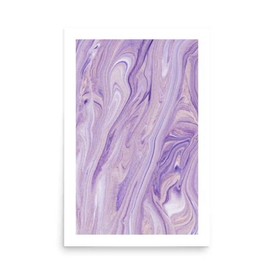 Amethyst Liquid Abstract Print - THE WALL SNOB