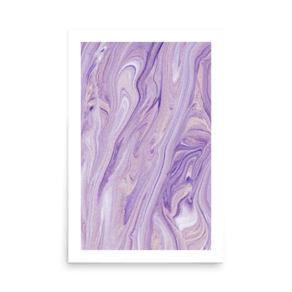 Amethyst Liquid Abstract Print - THE WALL SNOB